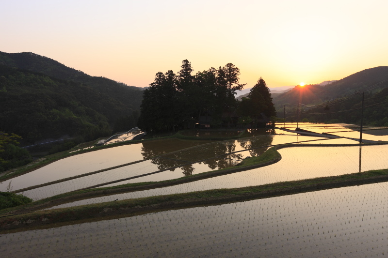 蔵川_三島神社・田植え頃(愛媛県大洲市)_1イメージ１