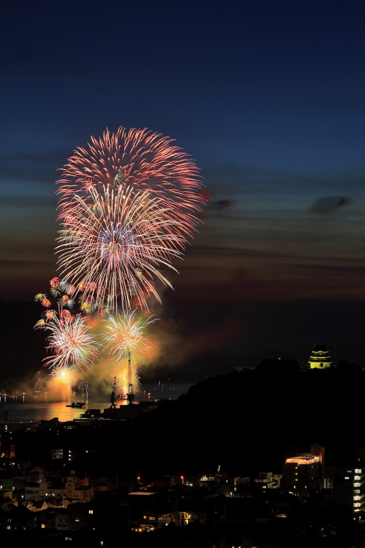 宇和島牛鬼まつり海上花火大会_7月(愛媛県宇和島市)イメージ１